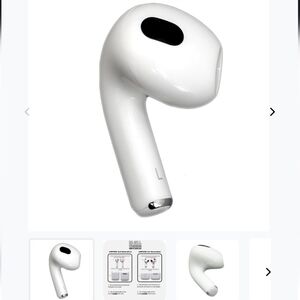 Apple 3rd Generation White Earbud (left + Charging Case)